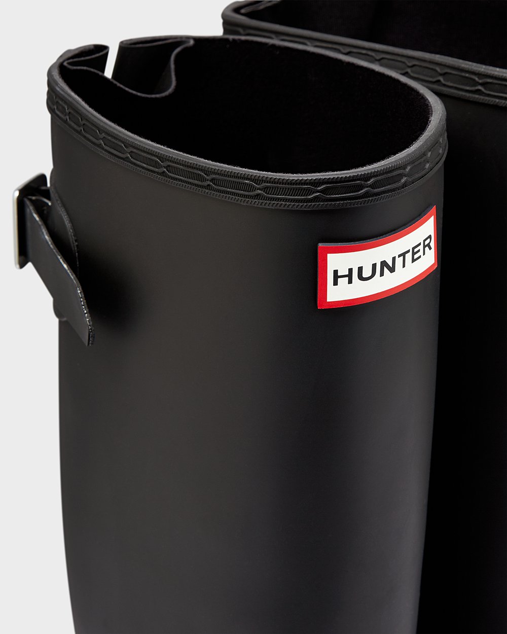 Galochas Altas Hunter Feminina Pretas - Original Back Adjustable - 65VLPDCOU